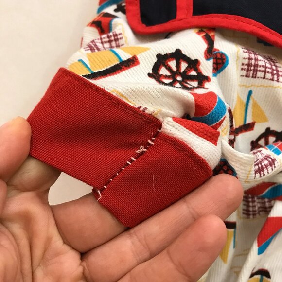 Vintage Toddler Boating Sailing Dress Size 2 Red White Blue Nautical - Picture 8 of 8